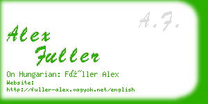 alex fuller business card